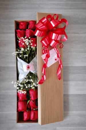 Caja 12 rosas R13