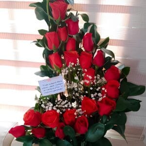 Medialuna sencilla en rosas R149